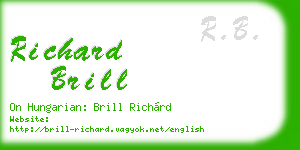 richard brill business card
